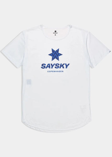 Saysky | Zig Zag Flow T-Shirt | Männer | Weiß
