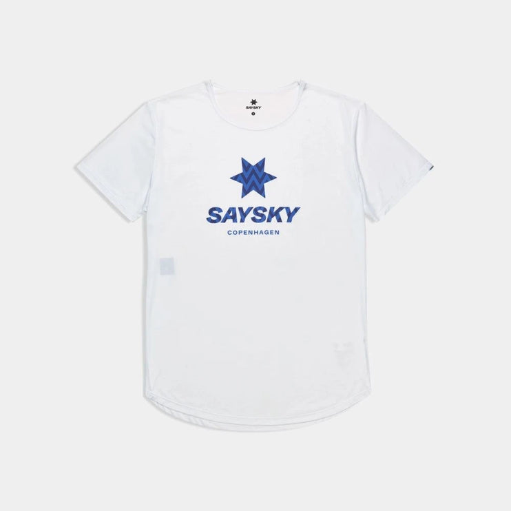 Saysky | Zig Zag Flow T-Shirt | Heren | White