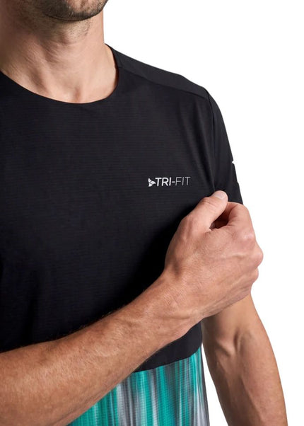 TRI-FIT | APEX26 Run T-Shirt | Men's | Black / Green
