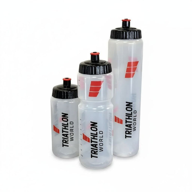 TriathlonWorld Bidon Bundel | Transparant | 3 Stuks