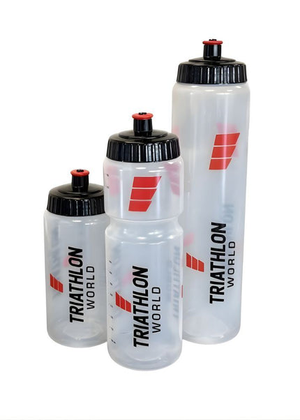 TriathlonWorld Bidon Bundel | Transparant | 3 Stuks
