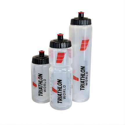 TriathlonWorld Bidon Bundel | Transparant | 3 Stuks