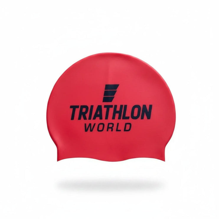 TriathlonWorld | Classic Silicone Badmuts | Red / Black