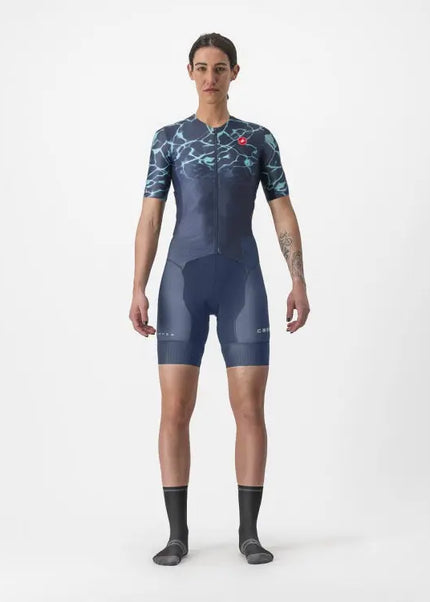 Castelli | San Remo 2 | Trisuit | Short Sleeve | Dames | Blue / Light Tourquoise Castelli Cycling