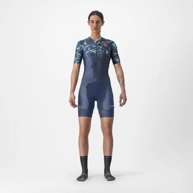 Castelli | San Remo 2 | Trisuit | Short Sleeve | Dames | Blue / Light Tourquoise Castelli Cycling