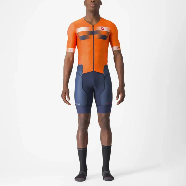 Castelli | San Remo 2 | Trisuit | Short Sleeve | Heren | Blue / Orange Castelli Cycling