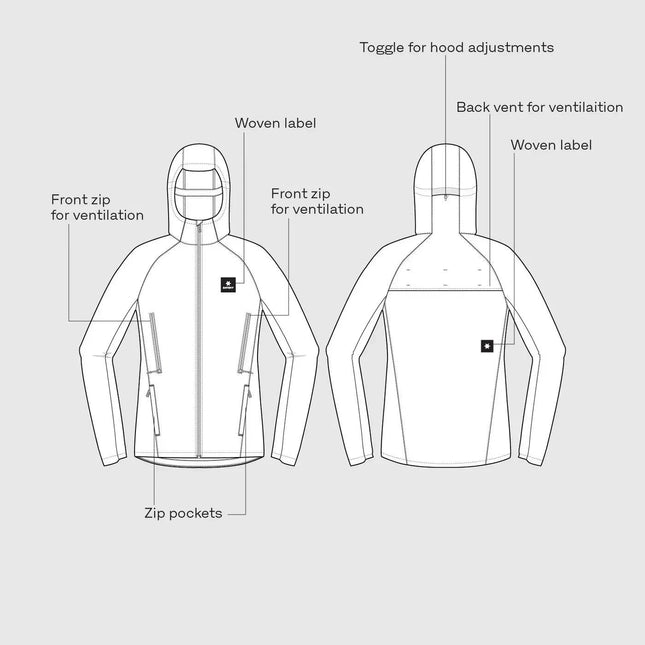 Hardloopjas | Saysky | Clean Motion Hooded Jacket | Beige | Dames