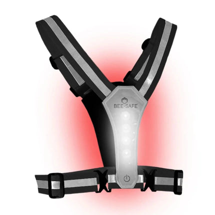 Bee-Safe | Led Harness USB | Phone Pocket | Silver