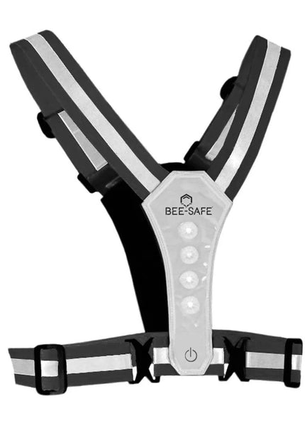 Bee-Safe | Led Harness USB | Phone Pocket | Silver