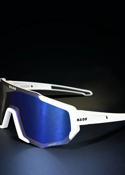 Naos | Vuori Sportbril | Glossy White / Blue Naos