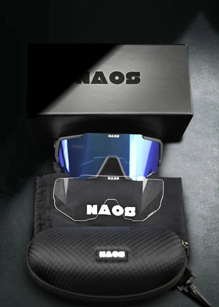 Naos | Vuori Sportbril | Matte Black / Blue Naos