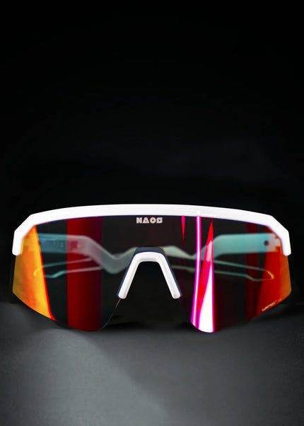 Naos | Ziris Sportbril | Glossy White / Black / Red Naos