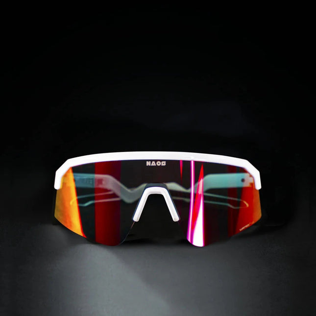 Naos | Ziris Sportbril | Glossy White / Black / Red Naos