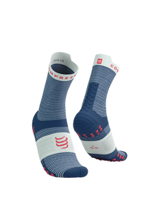 Compressport | Pro Racing Socks V4 | Run High | Blues / Sugar