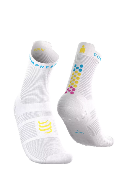 Compressport | Pro Racing Socks V4 | Run High | IRONMAN 2026 | White