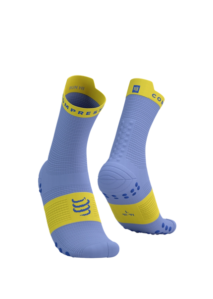 Compressport | Pro Racing Socks V4 | Run High | Jacaranda / Maize