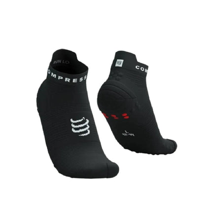 Compressport | Pro Racing Socks V4 | Run Low | Black / White