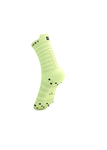 Compressport | Pro Racing Socks V4 | Ultralight | Run High | Shadow Lime / Black