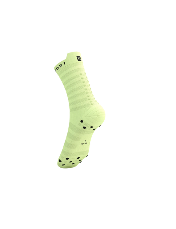 Compressport | Pro Racing Socks V4 | Ultralight | Run High | Shadow Lime / Black