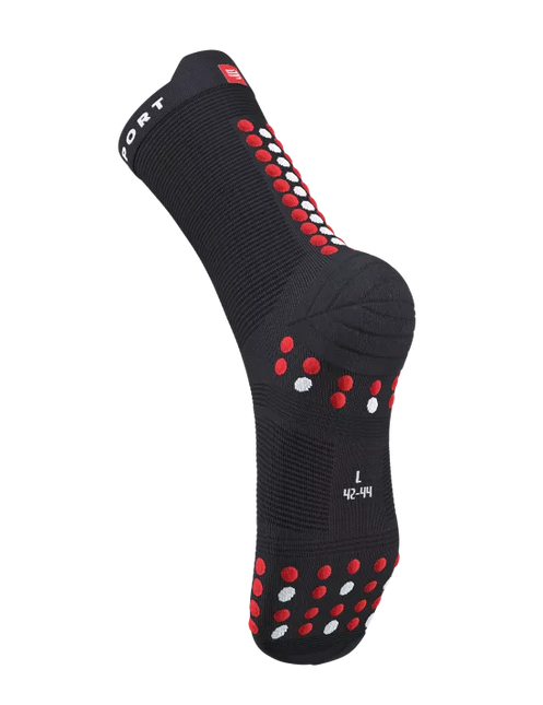 Compressport | Pro Racing Socken V4 | RunHigh | Schwarz Rot