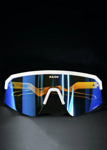 Naos | Ziris Sportbril | Glossy White / Blue Naos