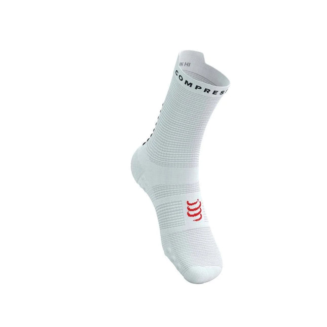 Compressport | Pro Racing Socken V4 | RunHigh | Weiß schwarz