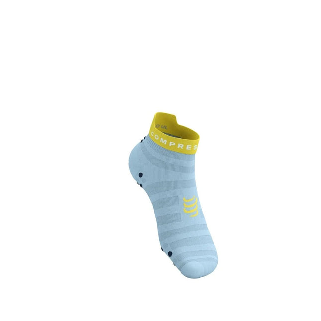 Compressport | Pro Racing Socken V4 | Ultraleicht | Run Low | Kaschmir Blau / Mais
