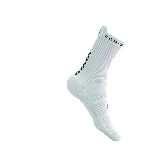 Compressport | Pro Racing Socken V4 | RunHigh | Weiß schwarz