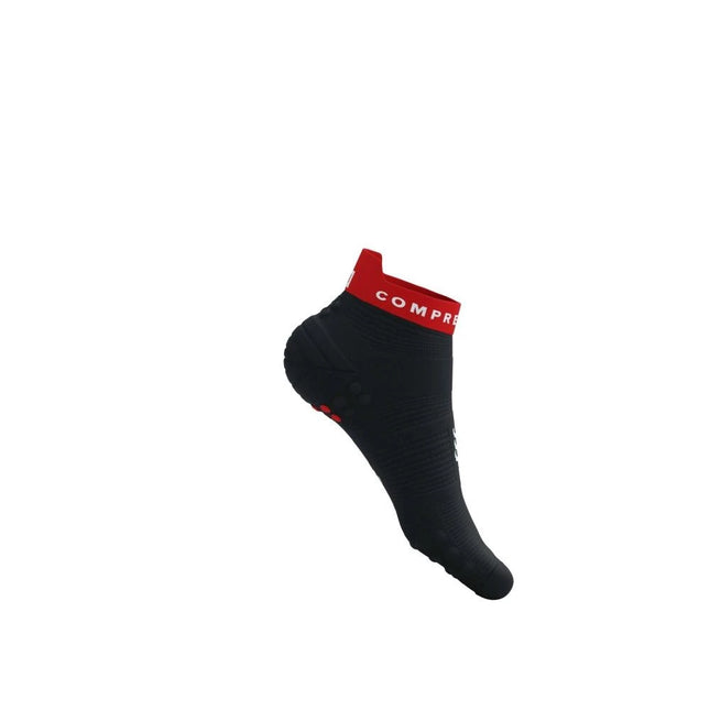 Compressport | Pro Racing Socken V4 | Zur Neige gehen | Schwarz/Kernrot