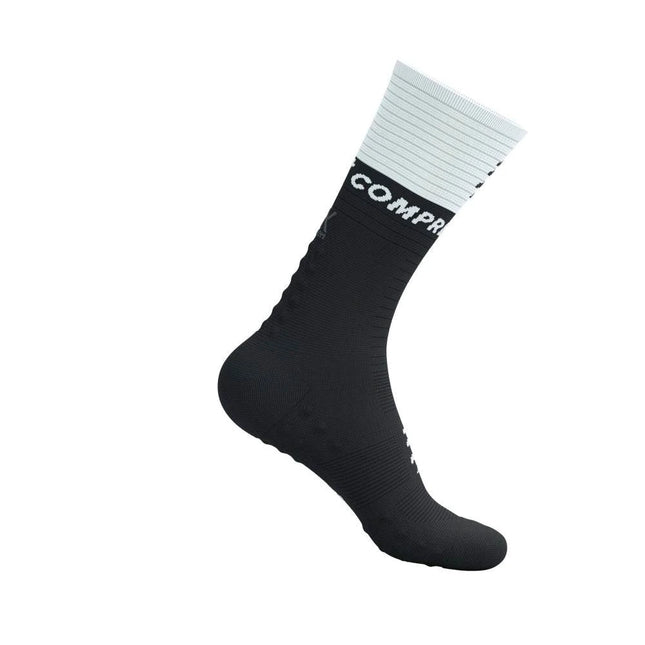 Compressport | Mittlere Kompressionssocken V2 | Schwarz-Weiss