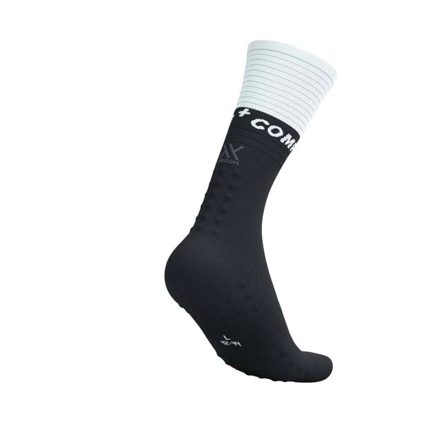 Compressport | Mittlere Kompressionssocken V2 | Schwarz-Weiss