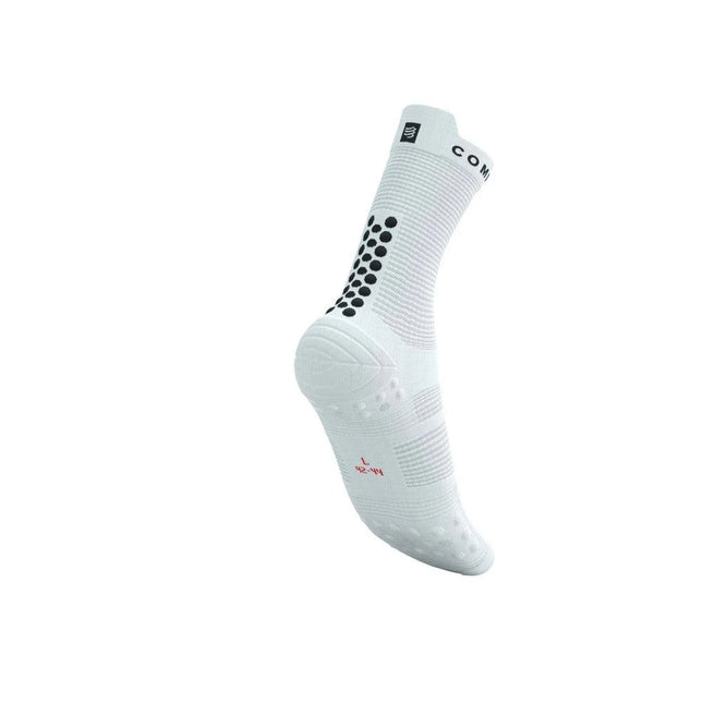 Compressport | Pro Racing Socken V4 | RunHigh | Weiß schwarz