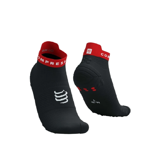 Compressport | Pro Racing Socks V4 | Run Low | Black/Core Red