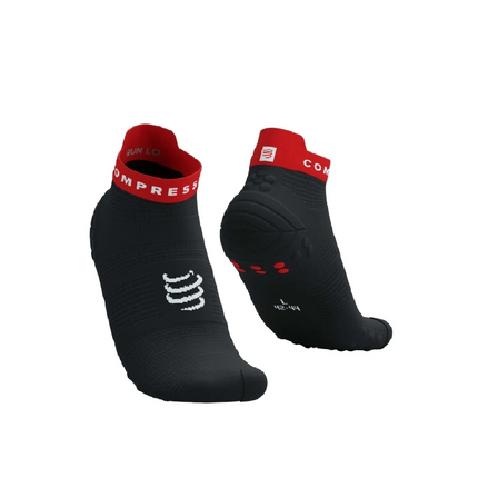 Compressport | Pro Racing Socks V4 | Run Low | Black/Core Red