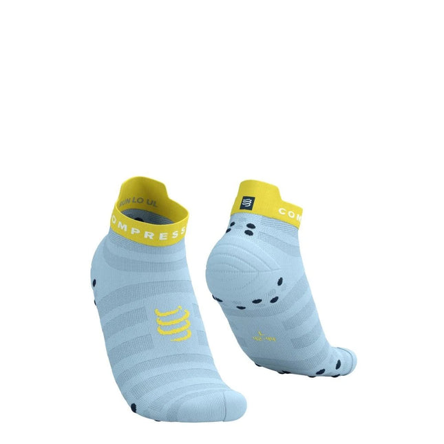 Compressport | Pro Racing Socken V4 | Ultraleicht | Run Low | Kaschmir Blau / Mais