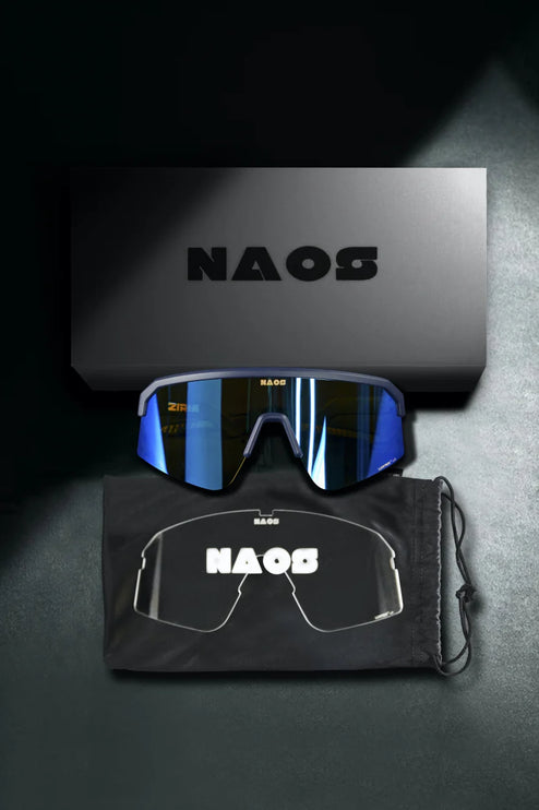 Naos | Ziris Sportbril | Matte Black / Blue Naos