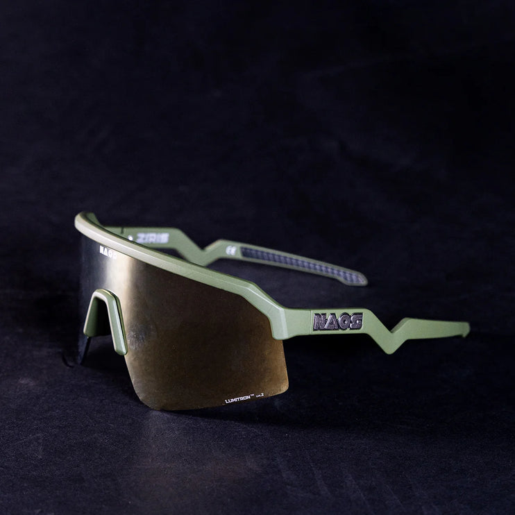 Naos | Ziris Sportbril | Matte Green / Bronze Gold Naos