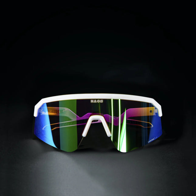Naos | Ziris Sportbril | Glossy White / Green Naos