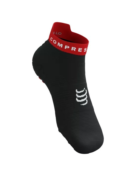 Compressport | Pro Racing Socks V4 | Run Low | Black / Core Red Compressport
