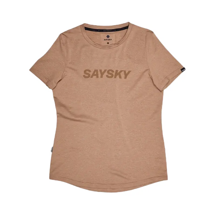 Saysky | Logo Pace T-Shirt | Dames | Brown SAYSKY