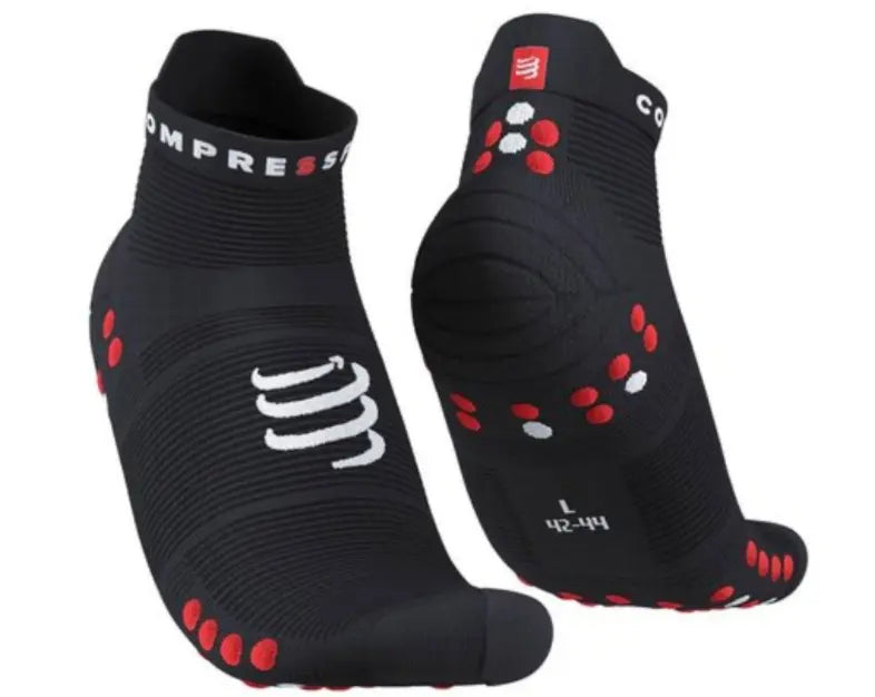 Compressport | Pro Racing Socks V4 | Run Low | Black / Red Compressport