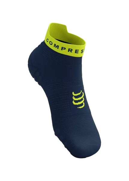 Compressport | Pro Racing Socks V4 | Run Low | Blues / Green Sheen Compressport