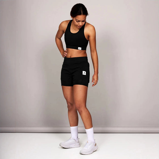 Saysky | 2-in-1 Pace Shorts 3'' | Dames | Black SAYSKY