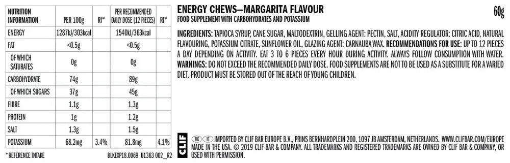 Clif Bar | Bloks Energy | Margarita Citrus | 60 gr CLIF BAR