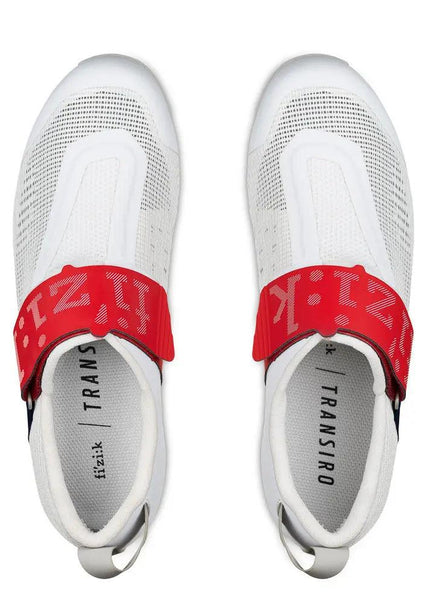 Fizik | Transiro Hydra Aeroweave | Carbon | Triathlonschoen | White / Red-Blue Fizik
