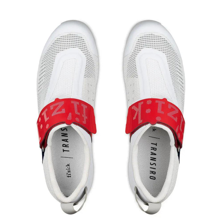 Fizik | Transiro Hydra Aeroweave | Carbon | Triathlonschoen | White / Red-Blue Fizik
