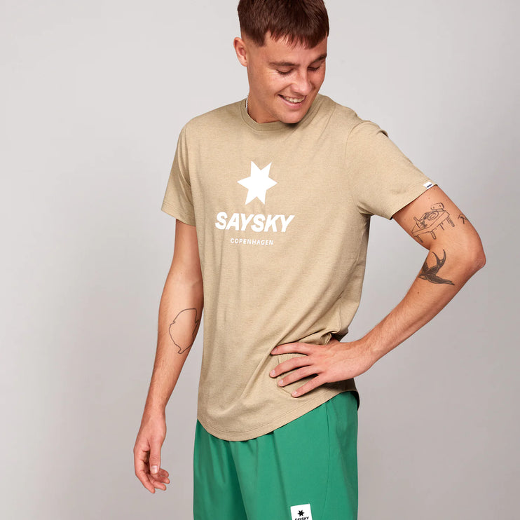 Saysky | Logo Combat T-Shirt | Sand | Heren SAYSKY