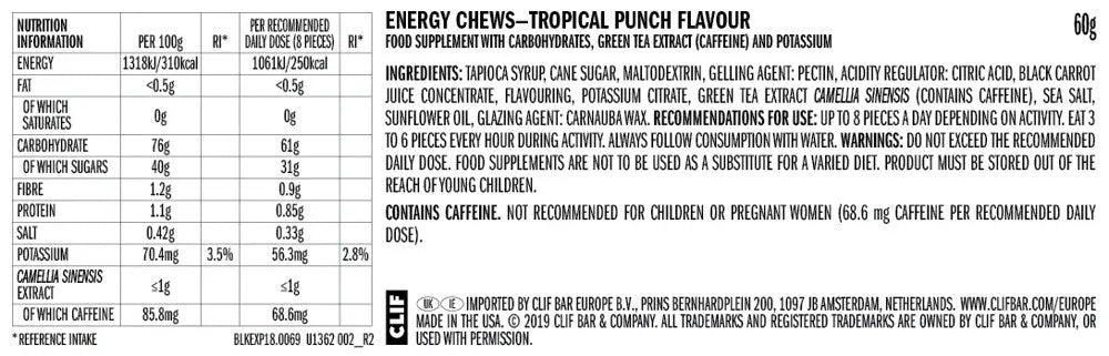 Clif Bar | Bloks Energy | Tropical Punch | 60 gr CLIF BAR