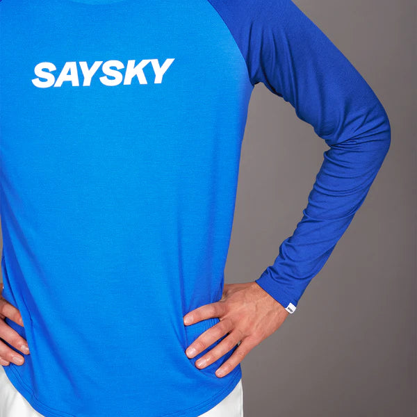 Saysky | Logo Pace Long Sleeve | Heren | Blue SAYSKY