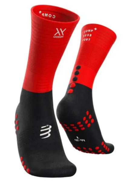 Compressport | Mid Compression Socks | Black / Red Compressport